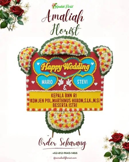 Papan Bunga Pernikahan Karangaren